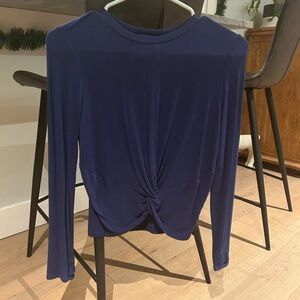 Blue Ribbed Athleta Top